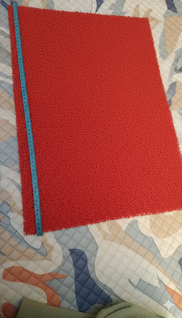 Pack_of_1_Red_Pvc_Soft_Cushion_Noodle_Rectangular_Mat_Multipurpose_Doormat_Bathroom_For_Indoor/Outdoor_Home_Office_(60X40_Cm)