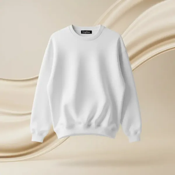 White_320_GSM_Regular_Fit_Round_Neck_Winterwear_Sweatshirt