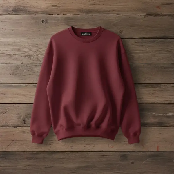 Maroon_320_GSM_Regular_Fit_Round_Neck_Winterwear_Sweatshirt