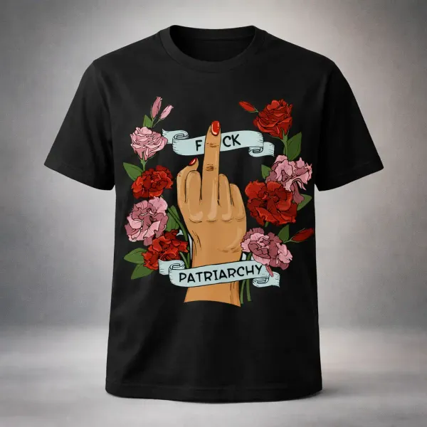 Patriarchy_Floral_Black