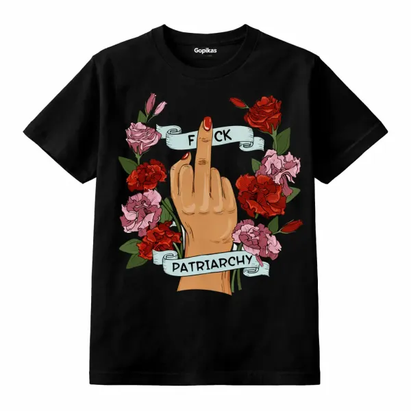 Patriarchy_Floral_Black