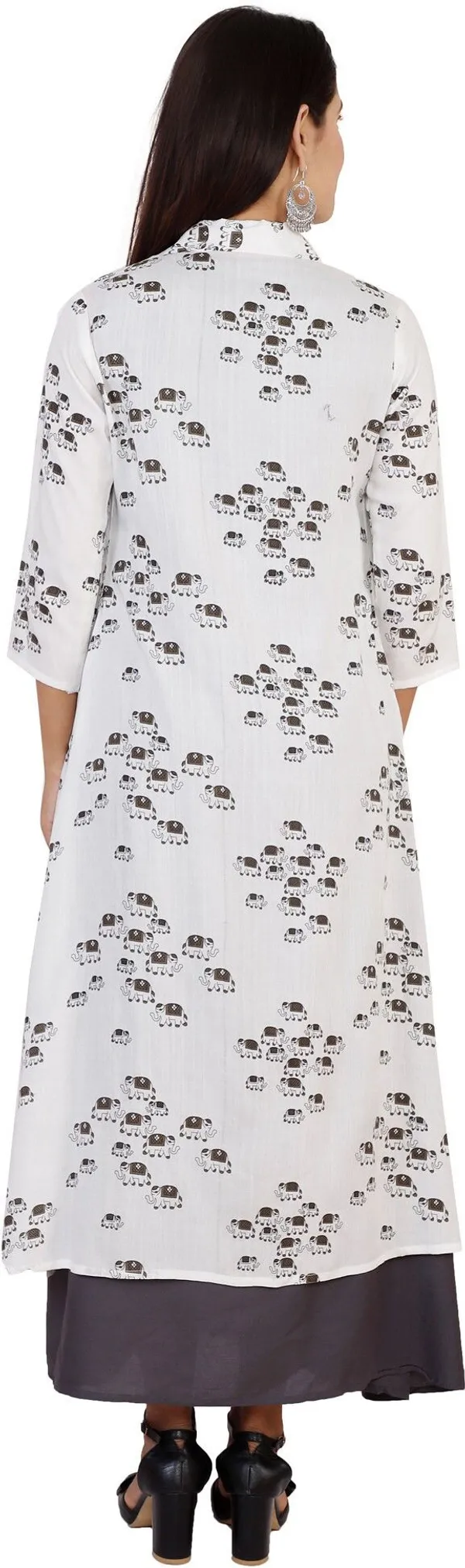 Grey_Printed_Asymmetric_Kurta_With_Shrug_For_Women