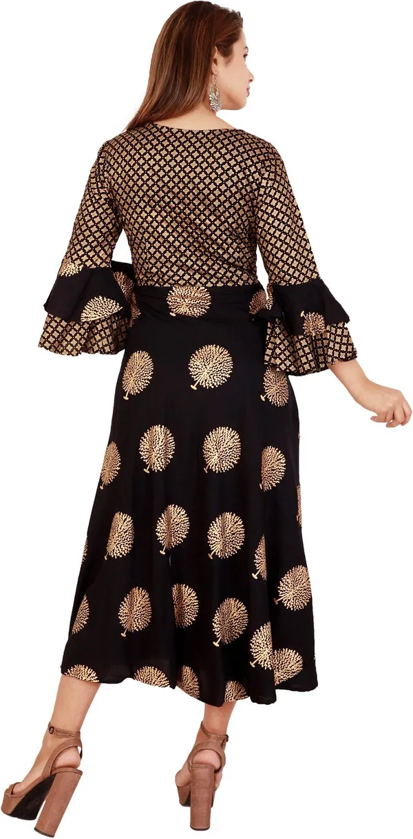 Black_Printed_A-Line_Kurta_For_Women