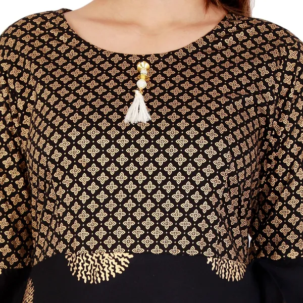 Black_Printed_A-Line_Kurta_For_Women
