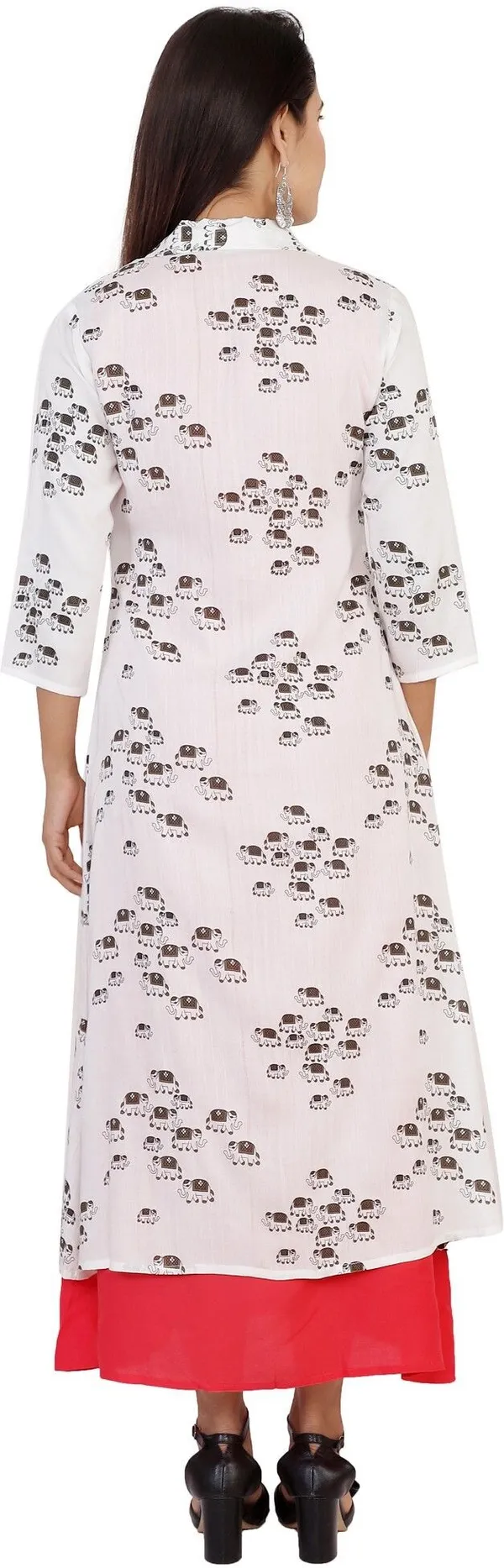 Pink_Printed_Asymmetric_Kurta_With_Shrug_For_Women