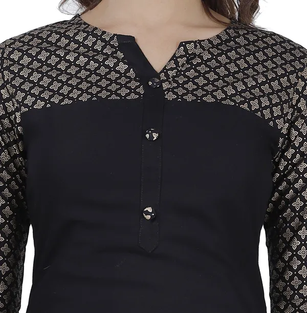 Black_Printed_Straight_Kurta_For_Women