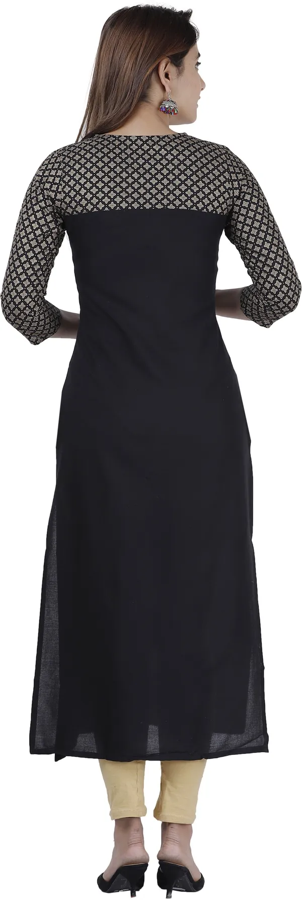 Black_Printed_Straight_Kurta_For_Women