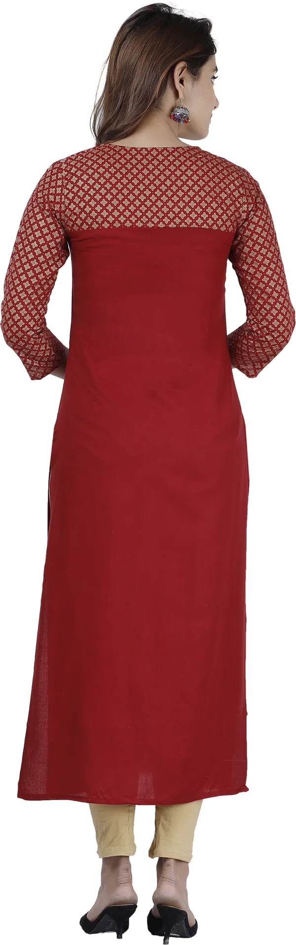 Maroon_Printed_Straight_Kurta_For_Women