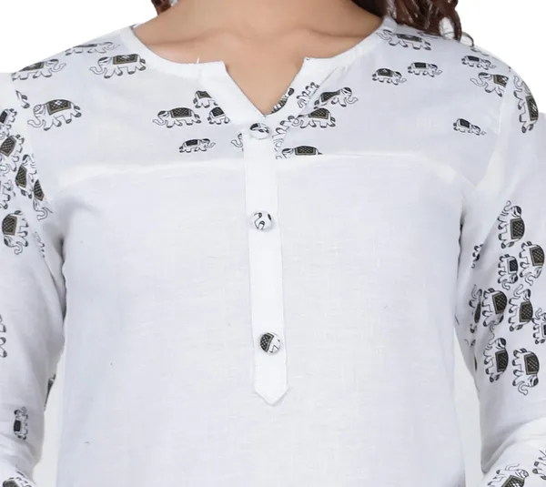White_Printed_Straight_Kurta_For_Women