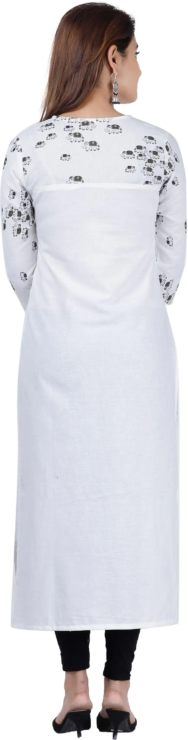 White_Printed_Straight_Kurta_For_Women