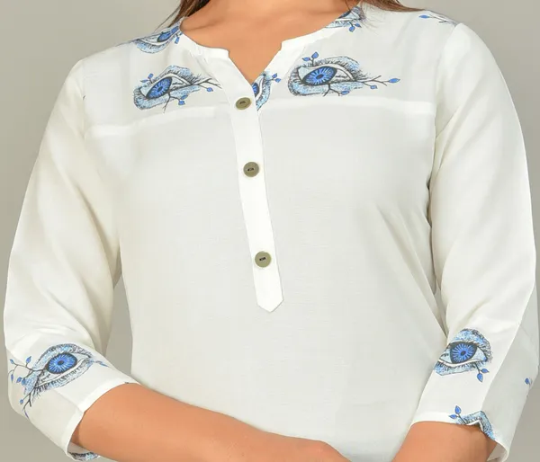White_Printed_Straight_Kurta_For_Women