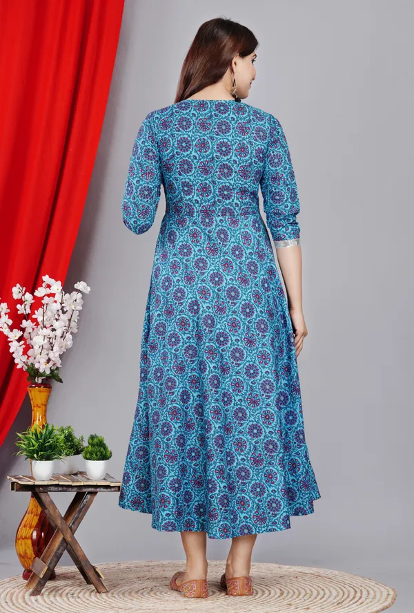 Blue_Printed_Anarkali_Kurta_For_Women
