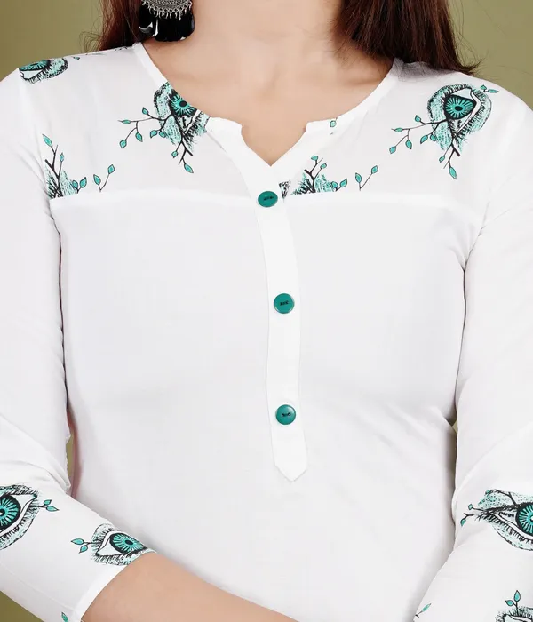 White_Printed_Straight_Kurta_For_Women