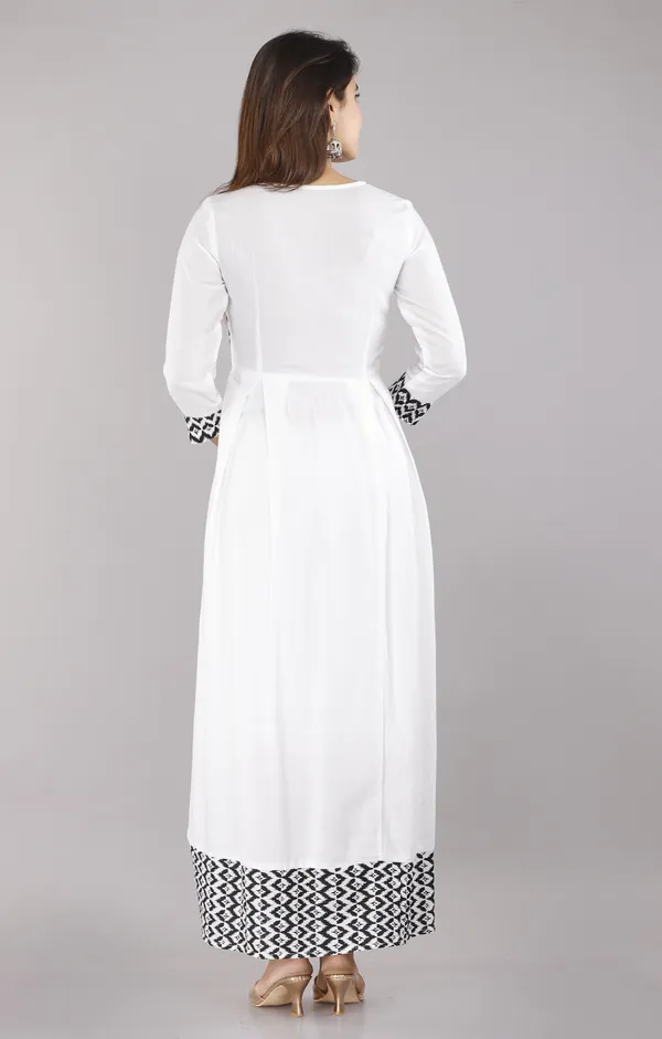 White_Floral_Print_A-Line_Kurta_For_Women