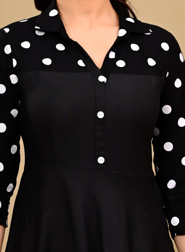 Black_Polka_Print_Anarkali_Kurta_For_Women