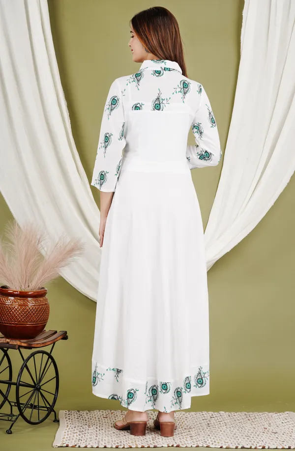 White_&_Blue_Printed_Anarkali_Kurta_For_Women