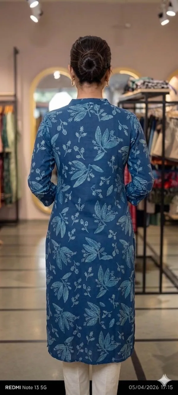 Blue_Floral_Printed_Kurta_for_Women