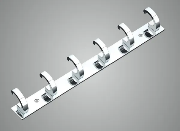 COSSIMO_Silver_C-Point_Hanger_Stainless_Steel_6_Pin_Cloth_Hanger_Wall_Mounted_(Pack_Of_2)