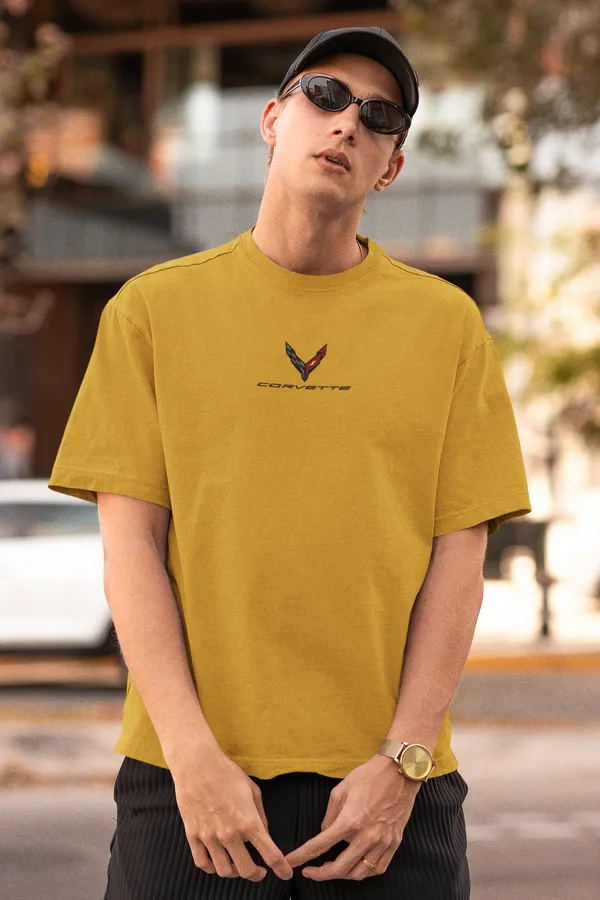 Mustard_Corvette_C6_Z06_Oversized_T-Shirt_Premium_French_Terry_Cotton_240_GSM_For_Unisex