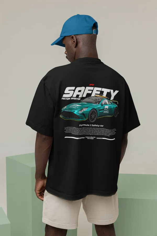 Black_Aston_Martin_F1_Safety_Car_Oversized_Tee_Premium_French_Terry_Cotton_240_GSM_For_Unisex