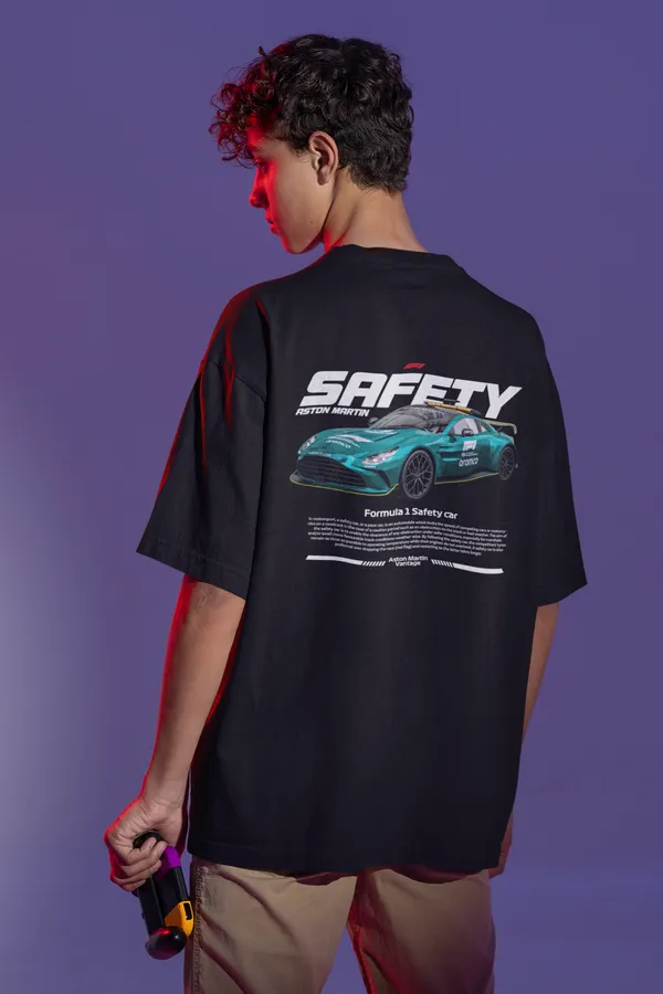 Black_Aston_Martin_F1_Safety_Car_Oversized_Tee_Premium_French_Terry_Cotton_240_GSM_For_Unisex