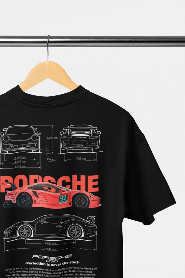 Black_Porsche_Blueprint_911_Gt3_R_Premium_Oversized_Tee_240_GSM_French_Terry_Cotton_For_Unisex