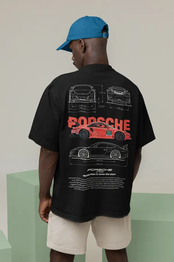 Black_Porsche_Blueprint_911_Gt3_R_Premium_Oversized_Tee_240_GSM_French_Terry_Cotton_For_Unisex