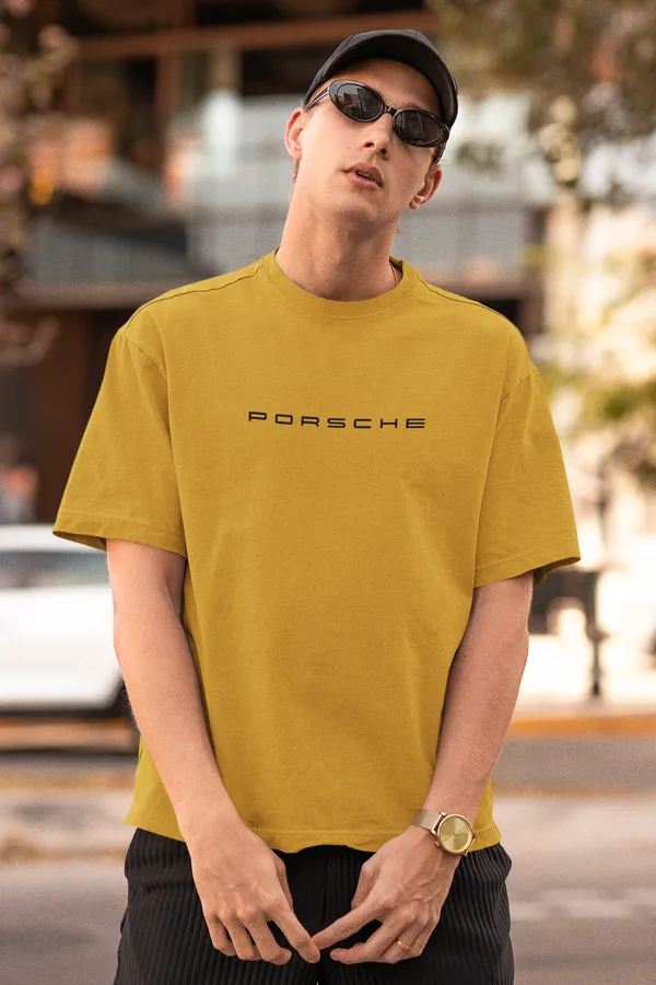 Mustard_Porsche_911_Gt3_Rs_Performance_Oversized_T-Shirt_Premium_240_GSM_French_Terry_Cotton_For_Unisex