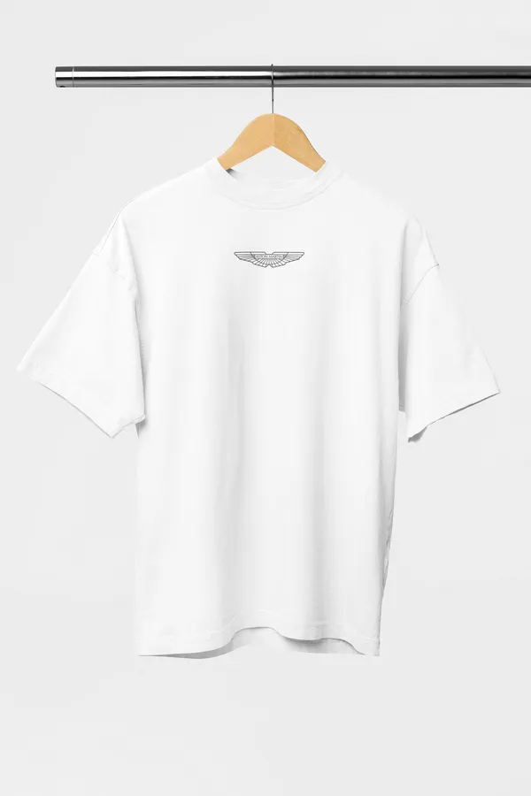 White_Aston_Martin_Db4_Gt_Zagato_Oversized_T-Shirt_Premium_French_Terry_Cotton_240_GSM_For_Unisex