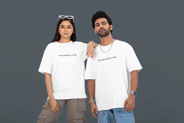 White_Porsche_911_Gt3_Rs_Performance_Oversized_T-Shirt_Premium_240_GSM_French_Terry_Cotton_For_Unisex