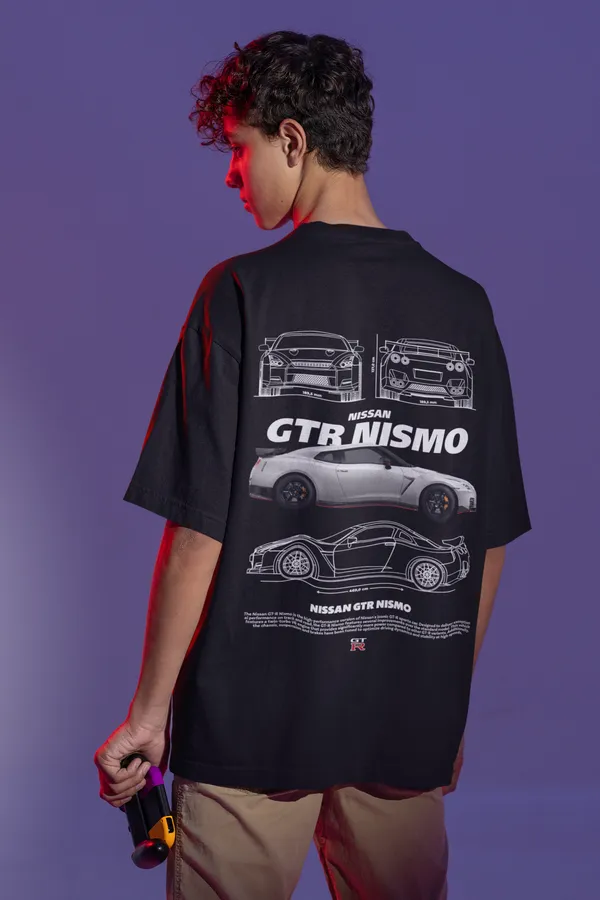 Black_Nissan_GTR_Nismo_Oversized_T-Shirt_Premium_French_Terry_Cotton_240_GSM_For_Unisex