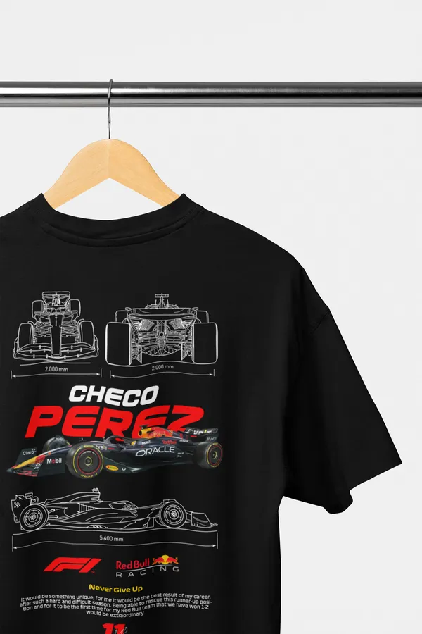 Black_Checo_Perez_Red_Bull_F1_Racing_Oversized_T-Shirt_Premium_French_Terry_Cotton_240_GSM_For_Unisex