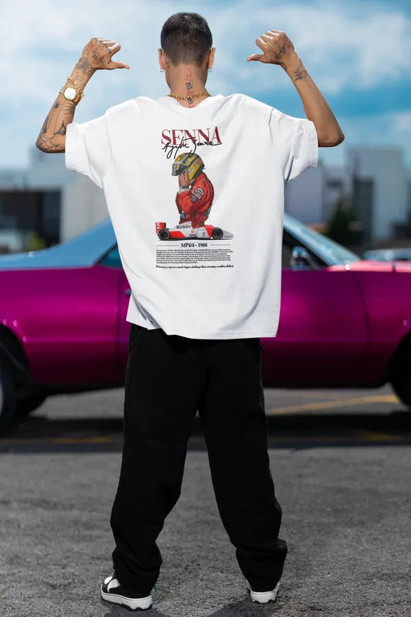Ayrton_Senna_MP4/4_1988_Oversized_T-Shirt