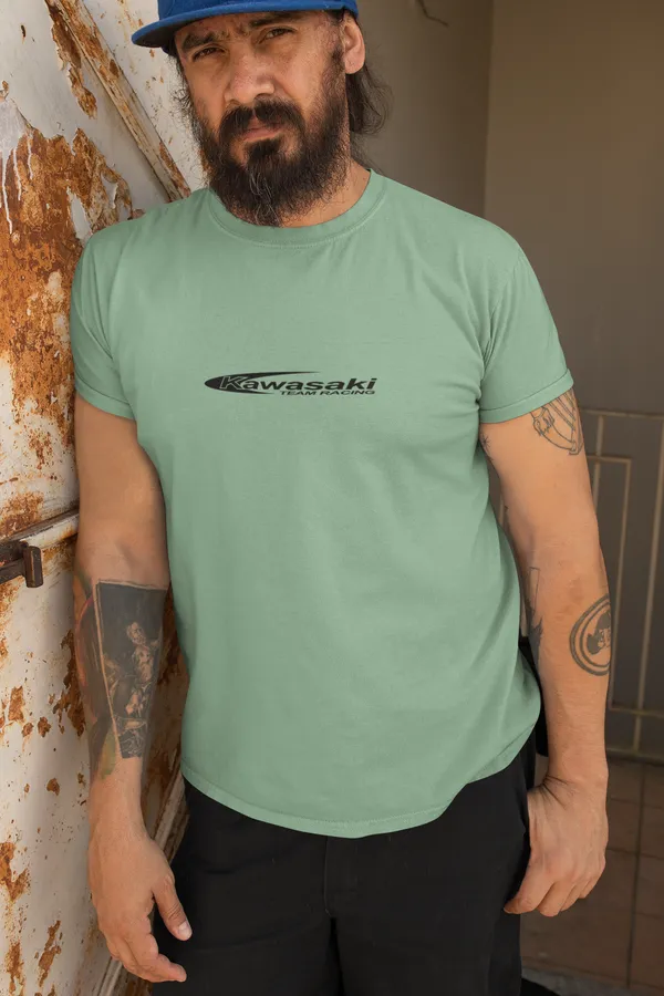 Mint_Green_Kawasaki_H2R_Supercharged_Regular_Fit_160_GSM_Cotton_Tee_For_Unisex