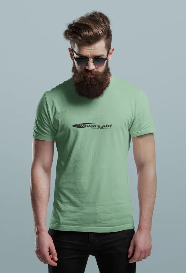 Mint_Green_Kawasaki_H2R_Supercharged_Regular_Fit_160_GSM_Cotton_Tee_For_Unisex