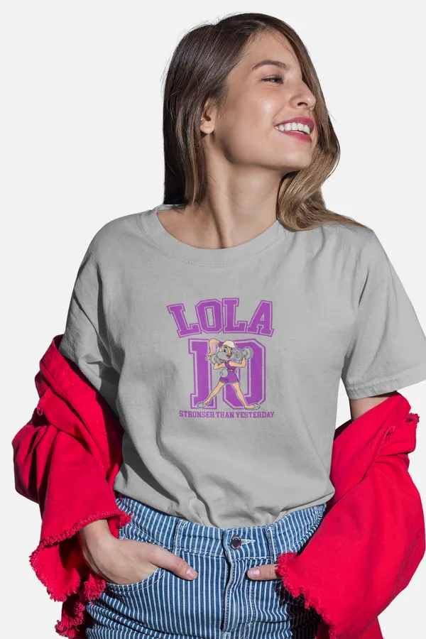 LOLA_Stronger_Than_Yesterday_Women’s_Regular_Fit_Cotton_Graphic_T-Shirt