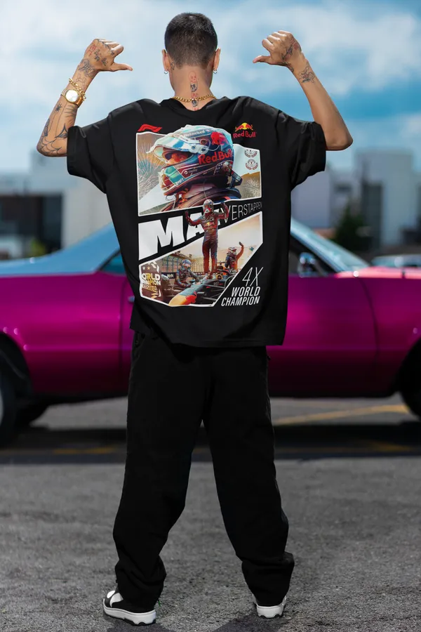 Max_Verstappen_4X_World_Champion_Oversized_Black_T-Shirt