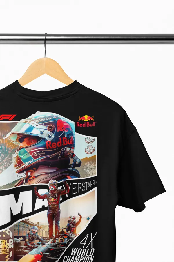 Max_Verstappen_4X_World_Champion_Oversized_Black_T-Shirt