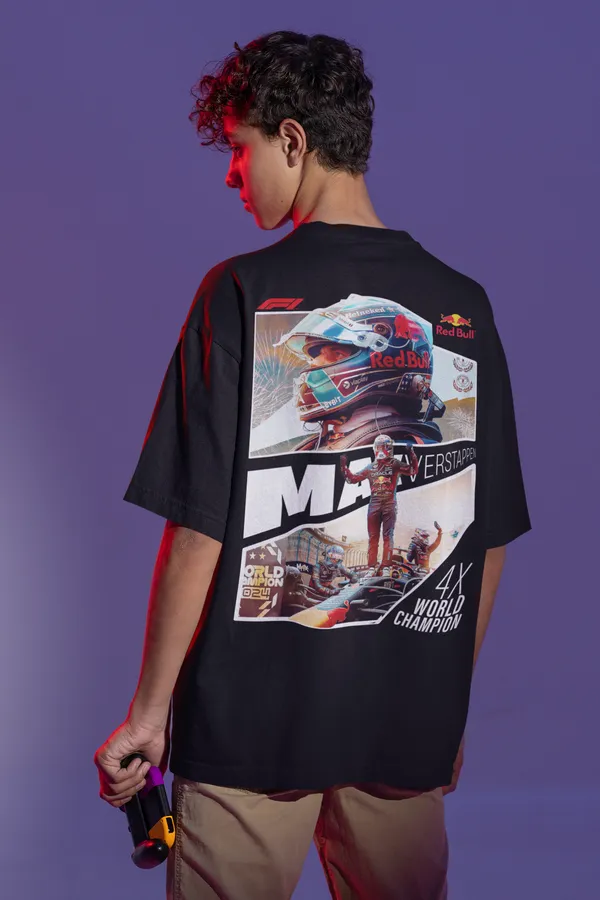 Max_Verstappen_4X_World_Champion_Oversized_Black_T-Shirt