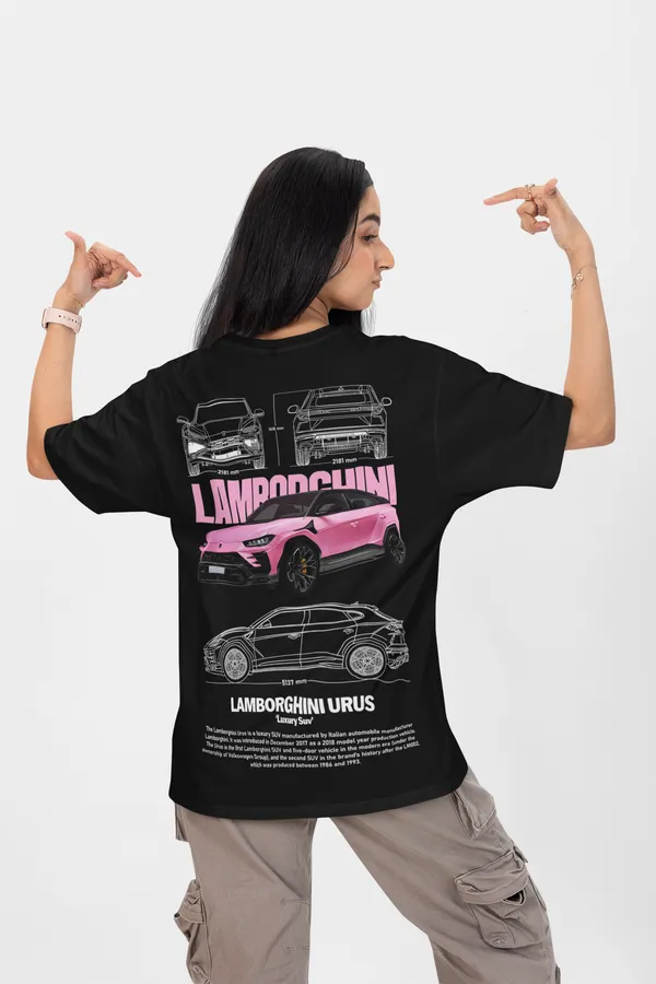 Black_Lamborghini_Urus_Luxury_Suv_Oversized_T-Shirt_Premium_French_Terry_Cotton_240_GSM_For_Unisex