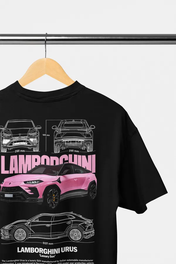 Black_Lamborghini_Urus_Luxury_Suv_Oversized_T-Shirt_Premium_French_Terry_Cotton_240_GSM_For_Unisex