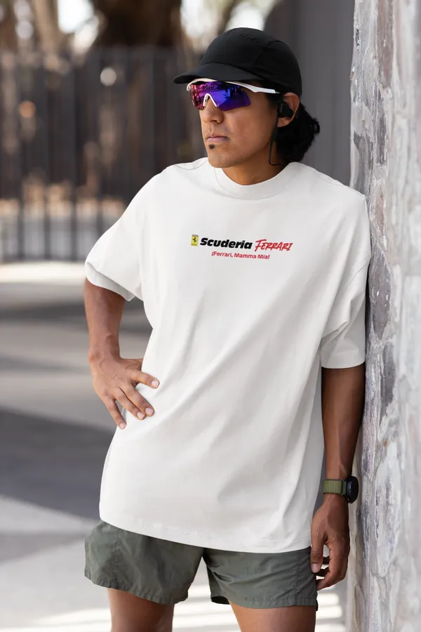 Scuderia_Ferrari_Retro_Oversized_T-Shirt_|_Charles_Leclerc_16_|_240_GSM_French_Terry