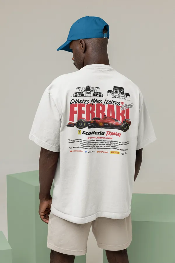 Scuderia_Ferrari_Retro_Oversized_T-Shirt_|_Charles_Leclerc_16_|_240_GSM_French_Terry