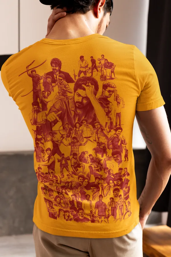 Thalapathy_Vijay_Iconic_Collage_Printed_T-Shirt_–_Mustard_Yellow