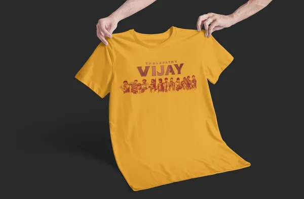 Thalapathy_Vijay_Iconic_Collage_Printed_T-Shirt_–_Mustard_Yellow