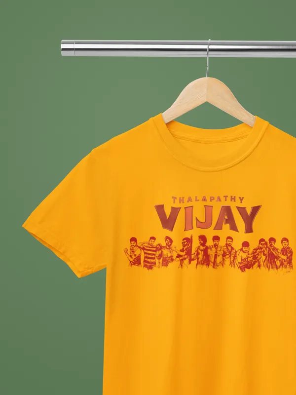 Thalapathy_Vijay_Iconic_Collage_Printed_T-Shirt_–_Mustard_Yellow