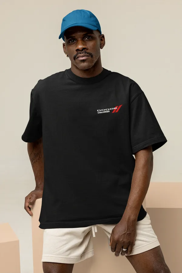 Black_Dodge_Challenger_Srt_Hellcat_Oversized_T-Shirt_Premium_French_Terry_Cotton_240_GSM_For_Unisex