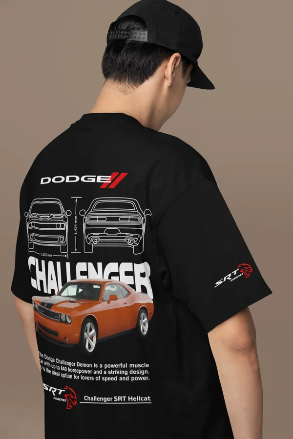 Black_Dodge_Challenger_Srt_Hellcat_Oversized_T-Shirt_Premium_French_Terry_Cotton_240_GSM_For_Unisex