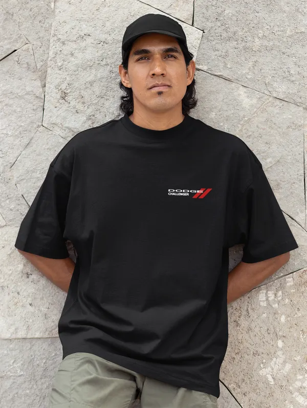 Black_Dodge_Challenger_Srt_Hellcat_Oversized_T-Shirt_Premium_French_Terry_Cotton_240_GSM_For_Unisex