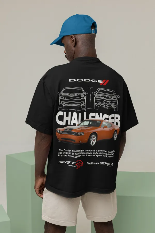Black_Dodge_Challenger_Srt_Hellcat_Oversized_T-Shirt_Premium_French_Terry_Cotton_240_GSM_For_Unisex